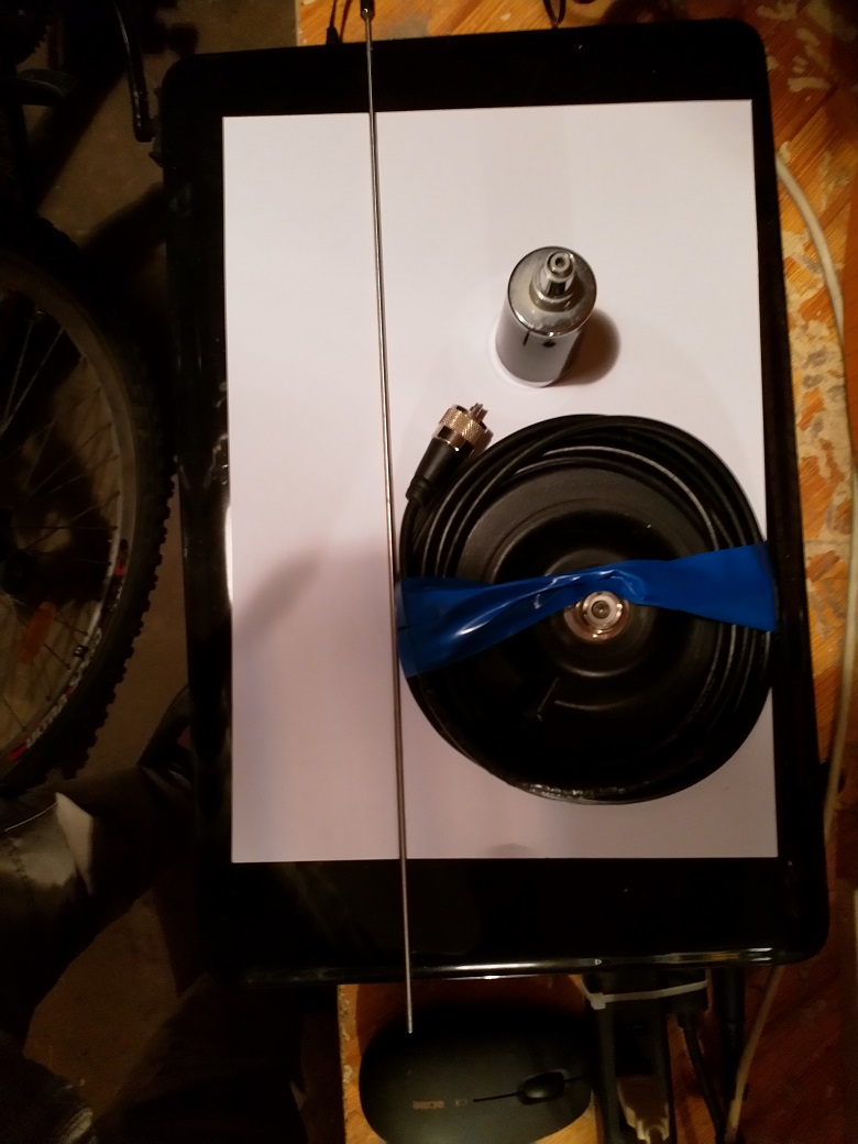 Tram UHF Car Antenna 430-450 MHz (used), adjusted to repeaters 438-439 MHz "window"